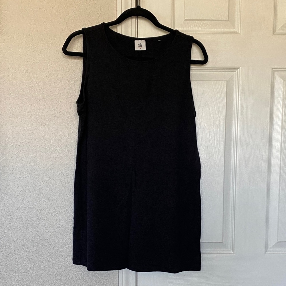 CAbi Classic Black Sleeveless Tank Top